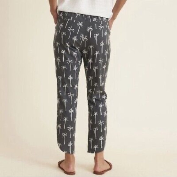 Marine Layer Allison Pant Black Palm Print NWT Medium - Picture 2 of 8